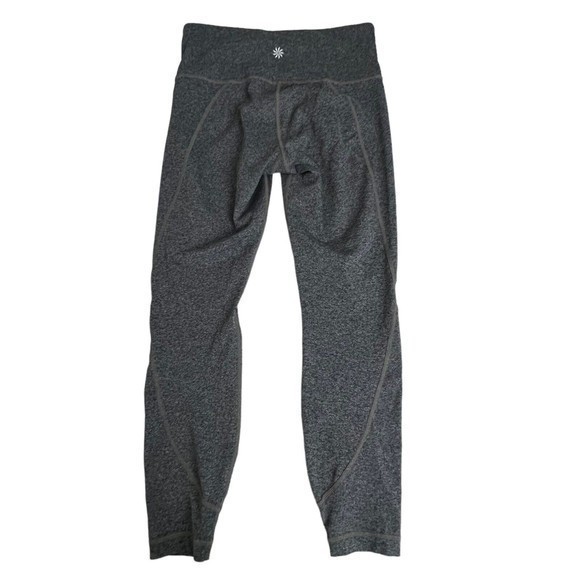 Athleta Womens Gray Salutation Heathered Gret Cropped Leggings Small - Picture 3 of 8